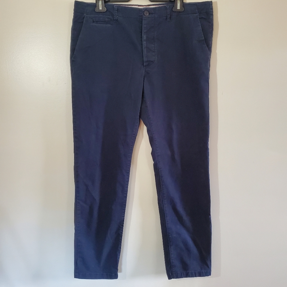 Jack & Jones Marco Chino Navy Blue Cotton Size 38 Pants Slacks
